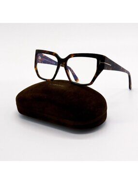 NEW TOM FORD EYEGLASSES TF5951 052 CAT EYE HAVANA WOMEN FT5951 052 EYEWEAR